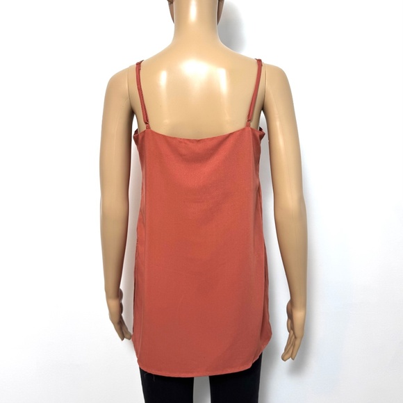 NWT Wayf Women's Terracotta Tank Top Tunic Style Size S Adjustable Straps - Picture 3 of 8
